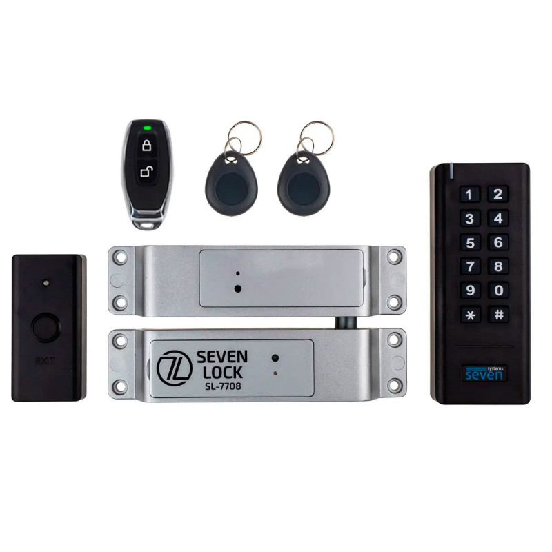 Беспроводной комплект контроля доступа SEVEN LOCK SL-7708 black