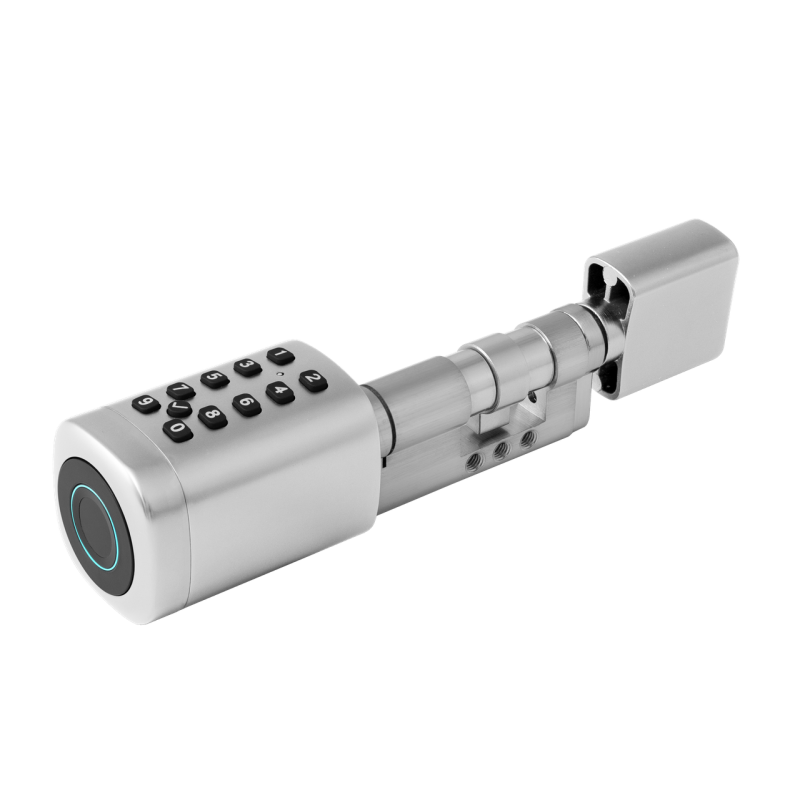 Розумний дверний біометричний замок (циліндр) SEVEN LOCK SL-7773BF silver (40-106 мм)