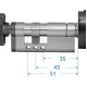 Розумний дверний біометричний замок (циліндр) SEVEN LOCK SL-7773BF silver (40-106 мм)