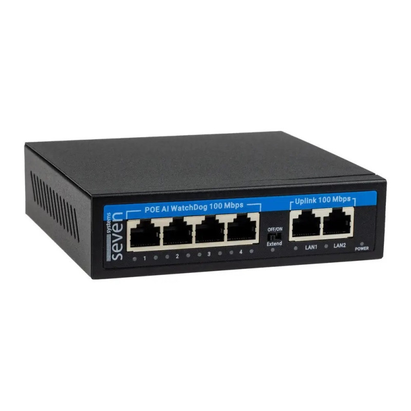 Комплект видеонаблюдения на 2 купольные 5 Мп IP-камеры SEVEN IP-7215B2-5MP