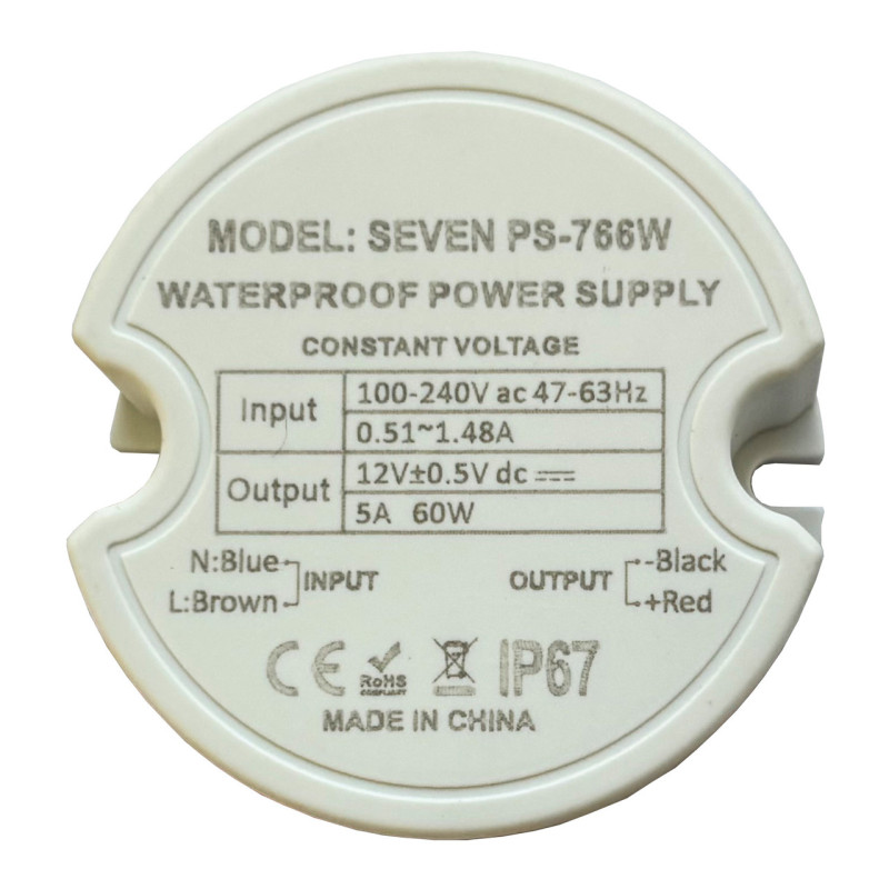 Блок живлення 12В/5А SEVEN PS-766W