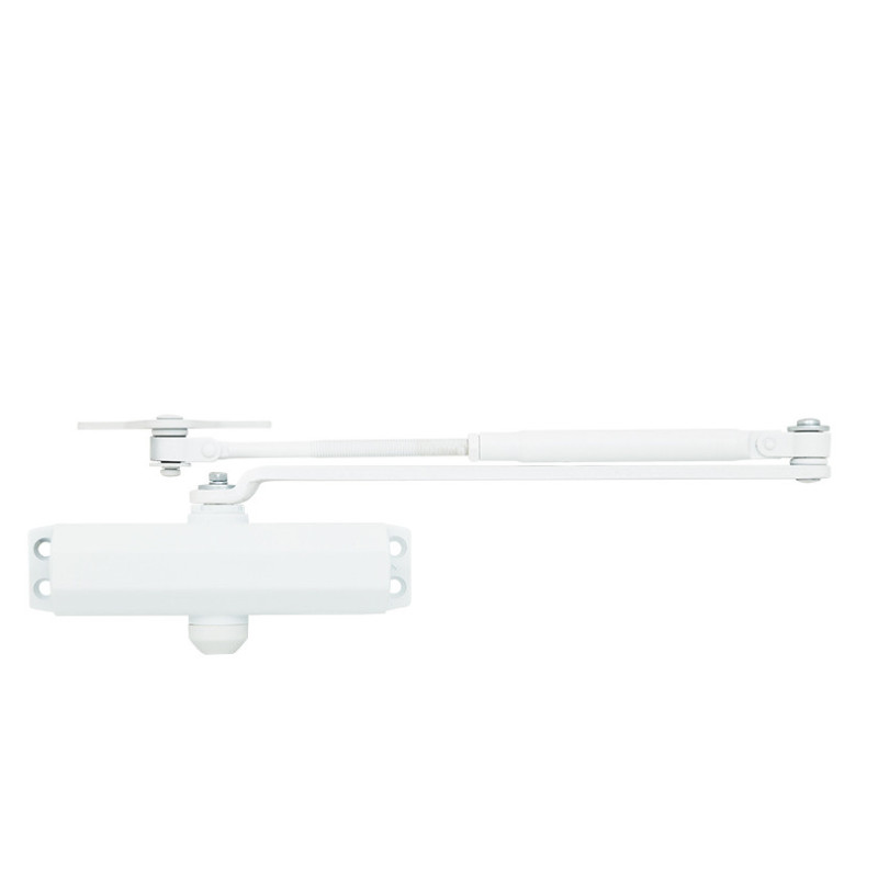 Доводчик двери 45-75 кг SEVEN DC-7743HP white (з механизмом фиксации)