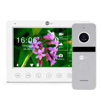 Комплект видеодомофона NeoLight Kappa+ HD WF 7 дюймов и вызывной панели NeoLight SOLO FHD Silver